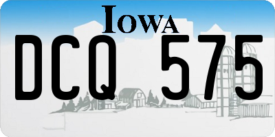 IA license plate DCQ575
