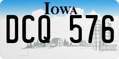 IA license plate DCQ576
