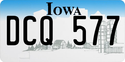 IA license plate DCQ577