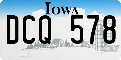 IA license plate DCQ578
