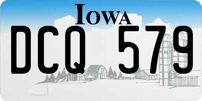 IA license plate DCQ579