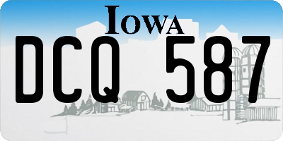 IA license plate DCQ587