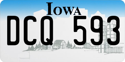 IA license plate DCQ593