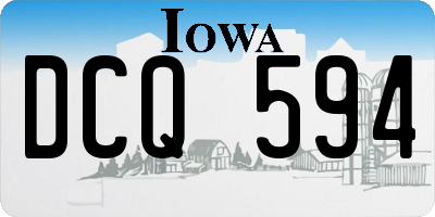 IA license plate DCQ594