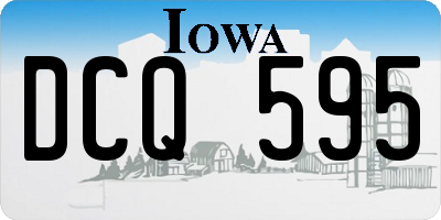 IA license plate DCQ595