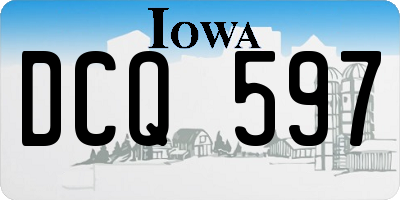 IA license plate DCQ597