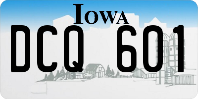 IA license plate DCQ601