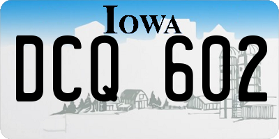 IA license plate DCQ602