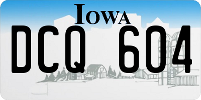 IA license plate DCQ604