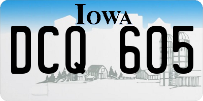 IA license plate DCQ605