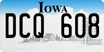 IA license plate DCQ608