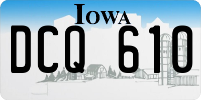 IA license plate DCQ610