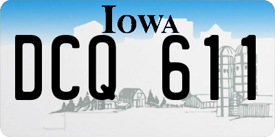 IA license plate DCQ611