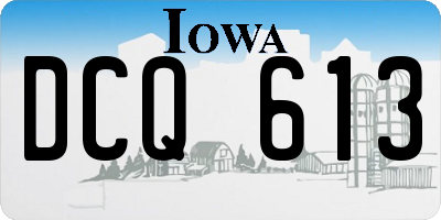 IA license plate DCQ613