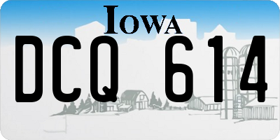 IA license plate DCQ614