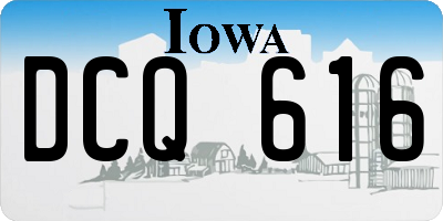 IA license plate DCQ616