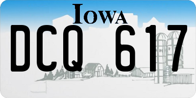 IA license plate DCQ617