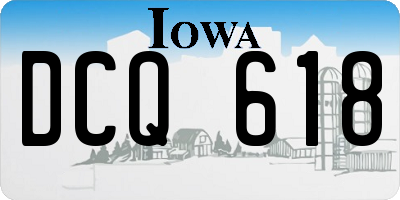 IA license plate DCQ618