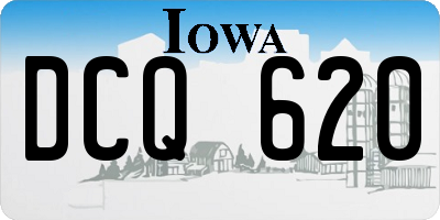 IA license plate DCQ620