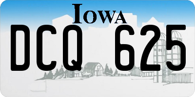 IA license plate DCQ625
