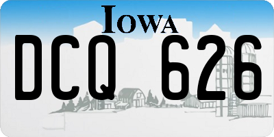 IA license plate DCQ626