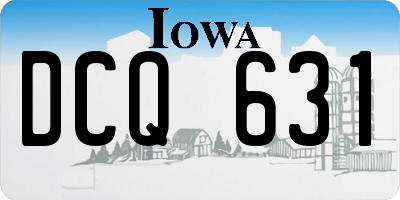 IA license plate DCQ631