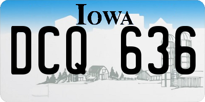 IA license plate DCQ636