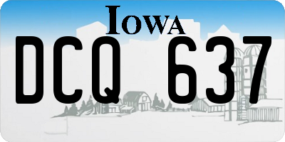 IA license plate DCQ637