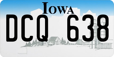 IA license plate DCQ638