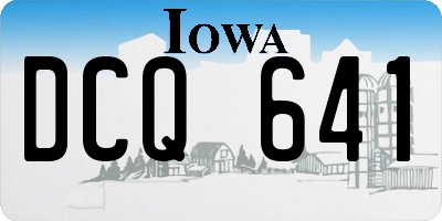IA license plate DCQ641