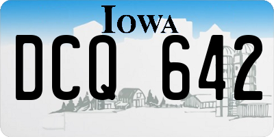 IA license plate DCQ642