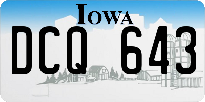 IA license plate DCQ643
