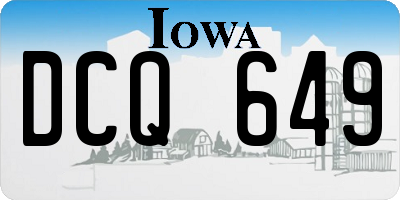 IA license plate DCQ649
