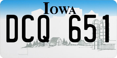 IA license plate DCQ651