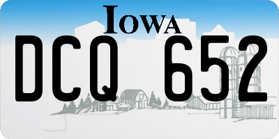 IA license plate DCQ652