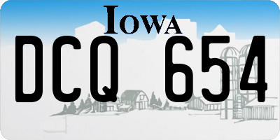 IA license plate DCQ654