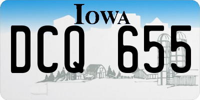 IA license plate DCQ655