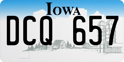IA license plate DCQ657