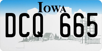 IA license plate DCQ665