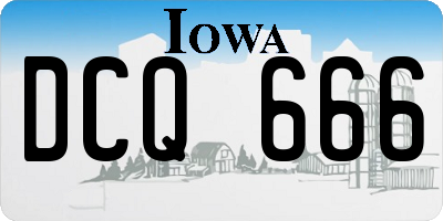 IA license plate DCQ666