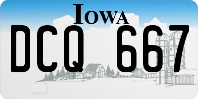 IA license plate DCQ667
