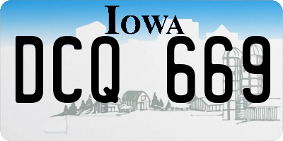 IA license plate DCQ669