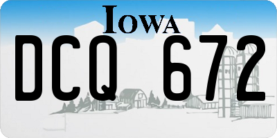 IA license plate DCQ672