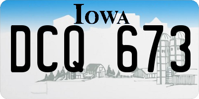 IA license plate DCQ673