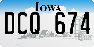 IA license plate DCQ674