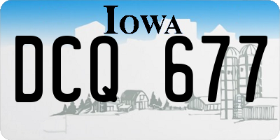 IA license plate DCQ677