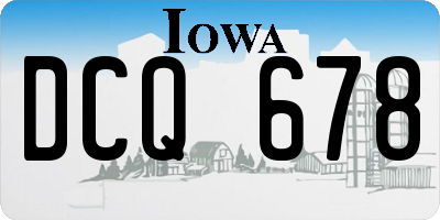 IA license plate DCQ678