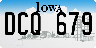 IA license plate DCQ679