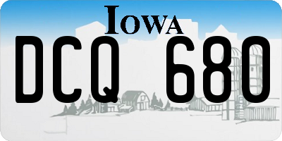 IA license plate DCQ680