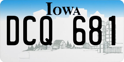 IA license plate DCQ681